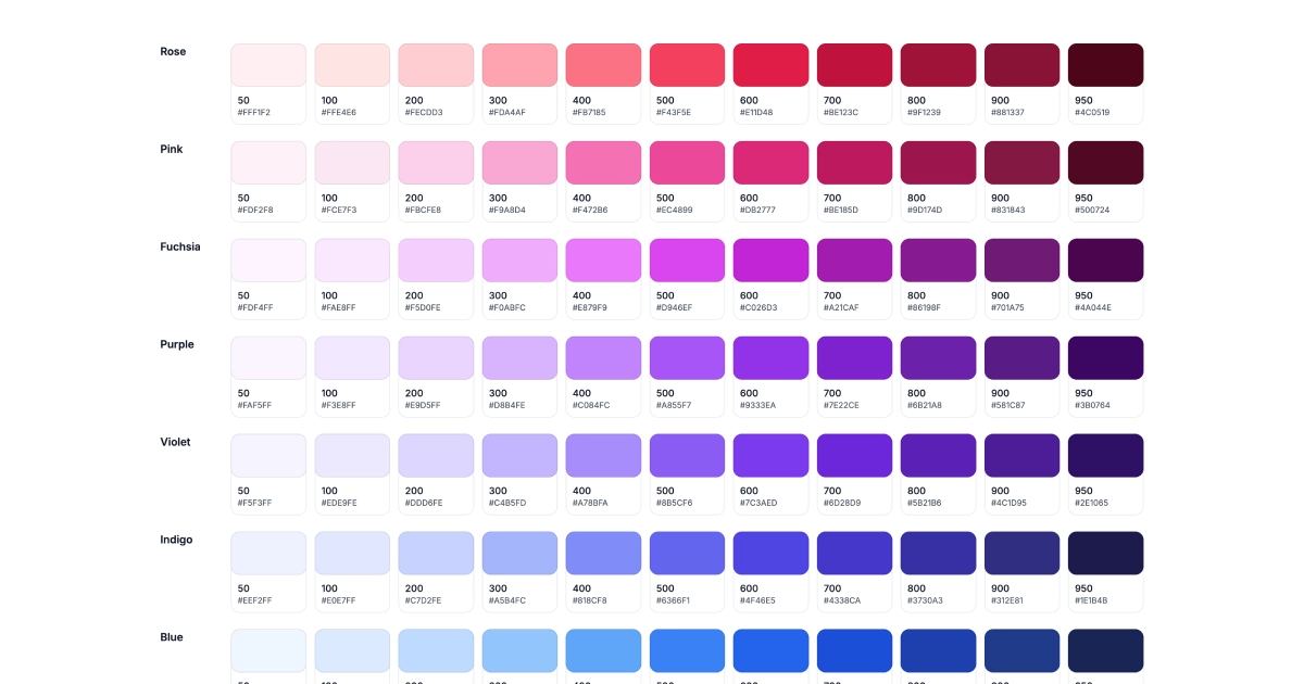 Tailwind CSS Colors